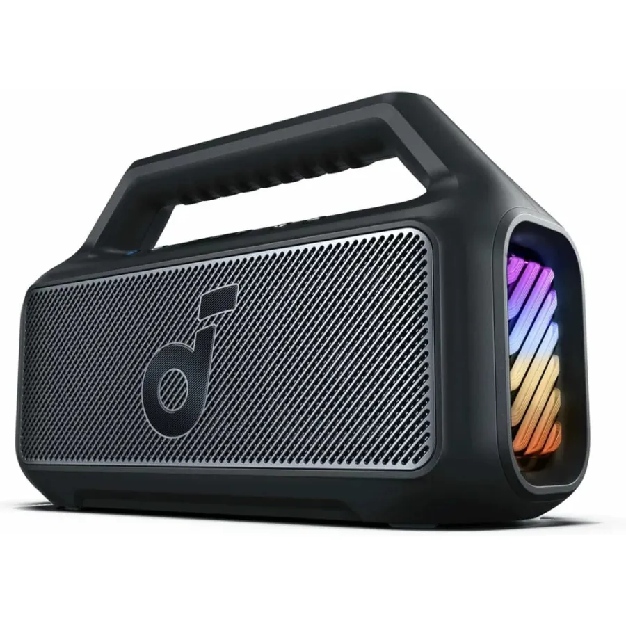 Безжичен Bluetooth 5.3, RGB, IPX7, BassUp - Anker Soundcore Boom 2 (A3138011) - Черен