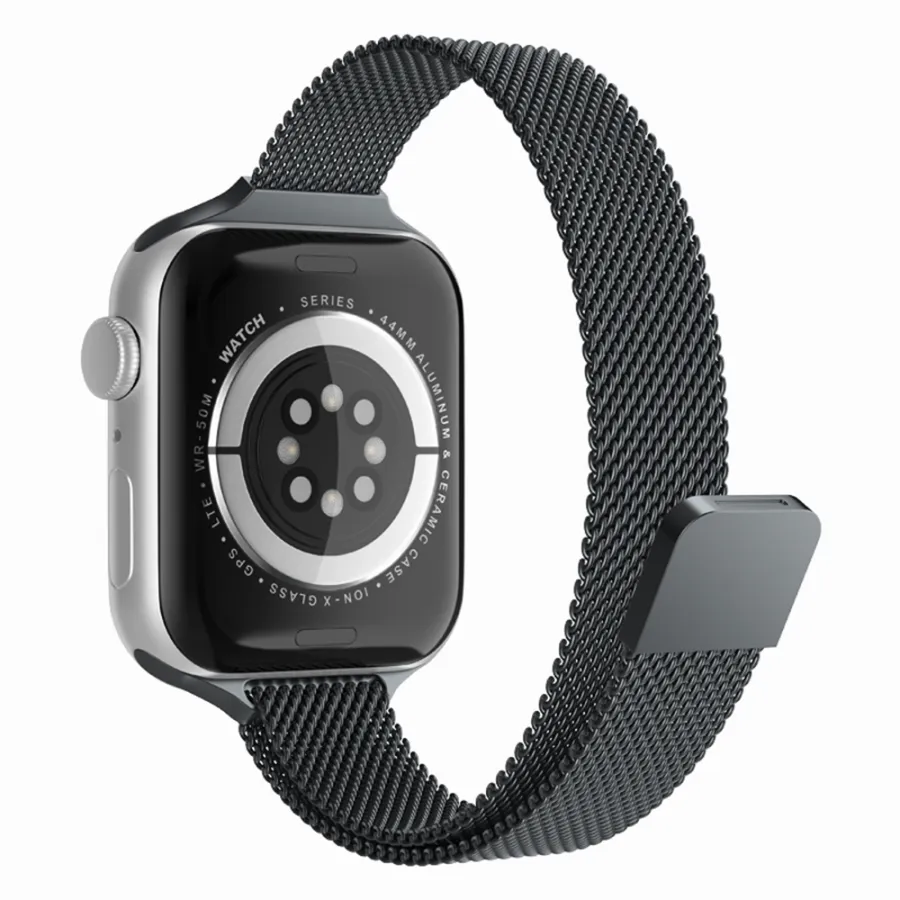 Каишка за Apple Watch 1/2/3/3/4/4/5/5/5/6/6/7/8/7/8/9/9/10/10/11/SE/SE 2/SE 3 (38/40/41/42mm) - Techsuit Watchband (W034) - Черен