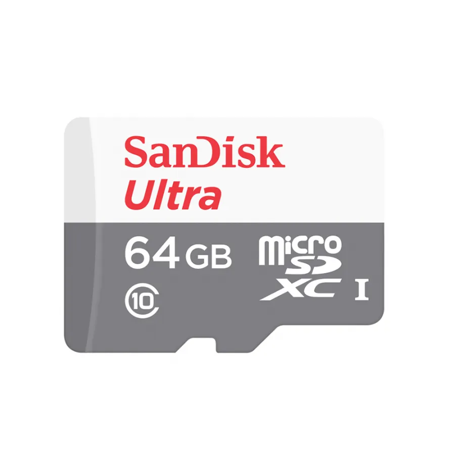 Карта с памет, 64GB - SanDisk Ultra (SDSQUNR-064G-GN3MN) - бяло / сиво
