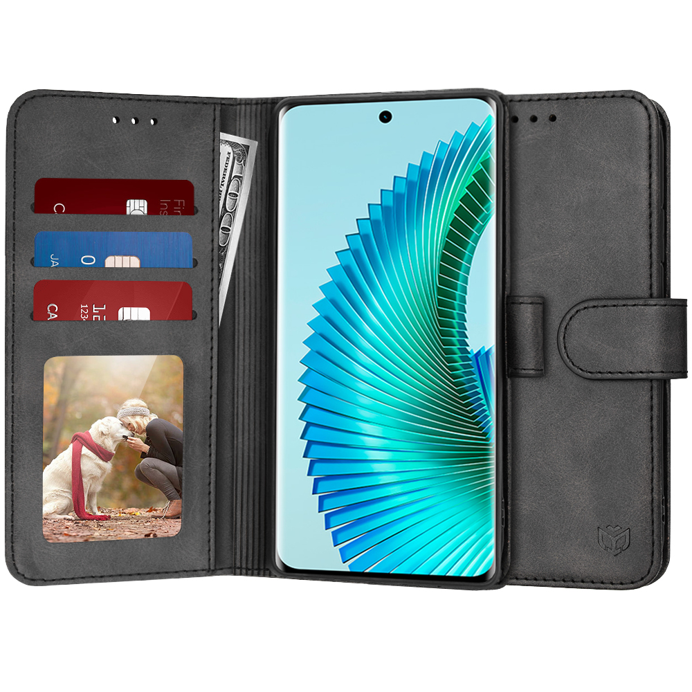 Калъф за Honor Magic6 Lite - Techsuit Diary Book - Черен