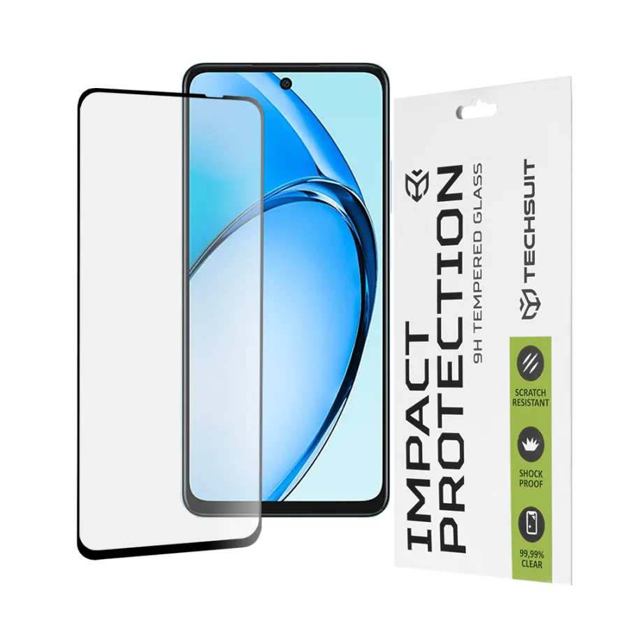 Oppo A60 4G - Techsuit 111D Full Cover / Full Glue Glass - Черен