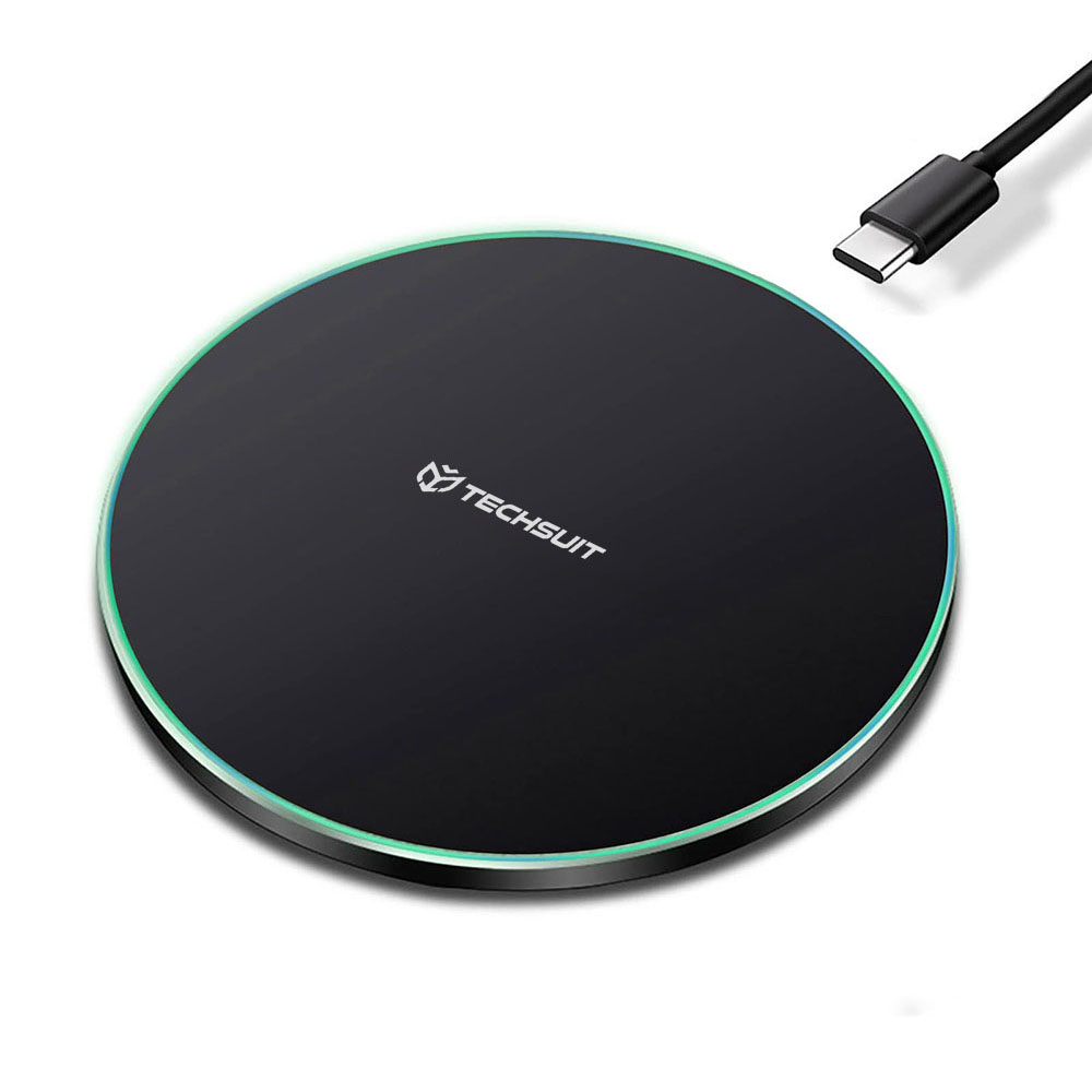 Безжично зарядно устройство 15W 3A - Techsuit Premium SlimChargX (CHWR031) - черно