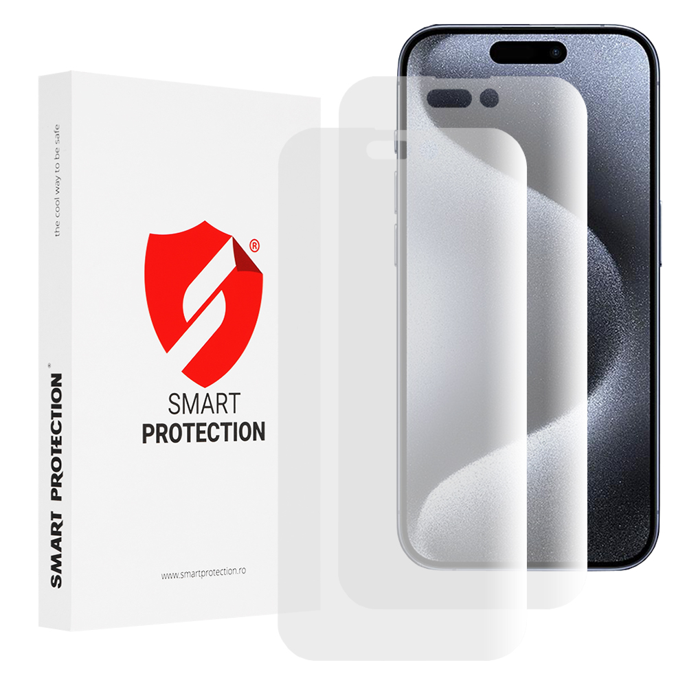 [2x Pack] Premium iPhone 15 Pro - Smart Protection Classic - Прозрачен