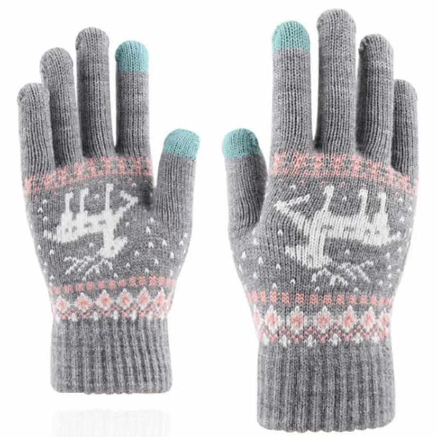 Ръкавици със сензорен екран - Techsuit Raindeer Woolen (ST0002) - Сиви