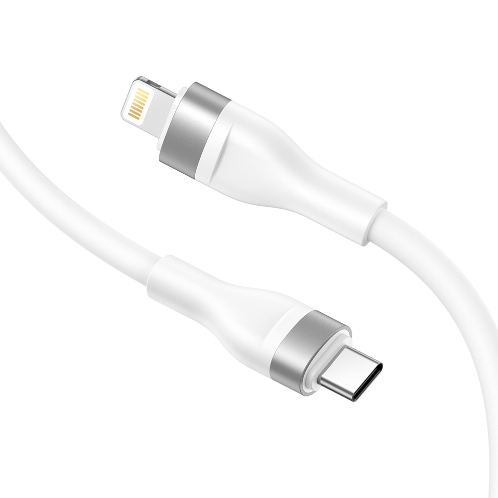 Кабел за данни с щепсел Type-C Type-C, Lightning 30W, 1,2 m - Lito (LD02CL) - Бял