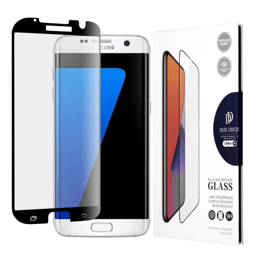 Капак за Samsung Galaxy S7 Edge - Dux Ducis Tempered Glass - Черен
