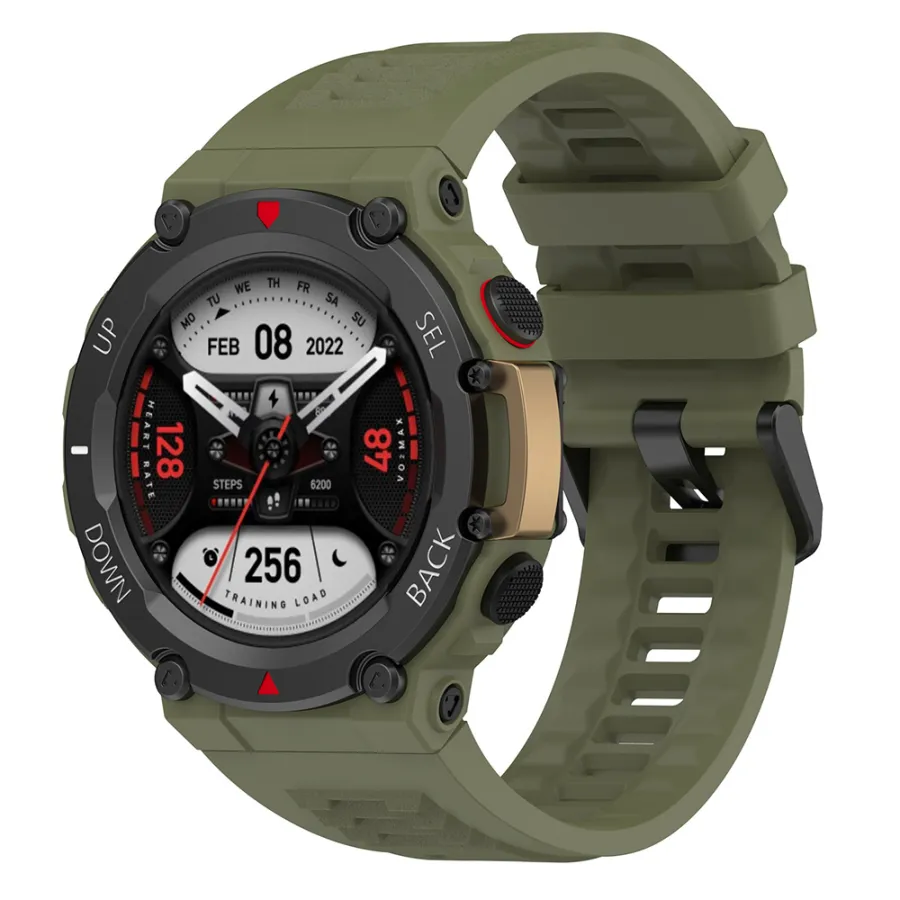 Каишка за Amazfit T-Rex T-Rex 2/2 Ocean Син - Techsuit Каишка за часовник (W067) - Тъмнозелено