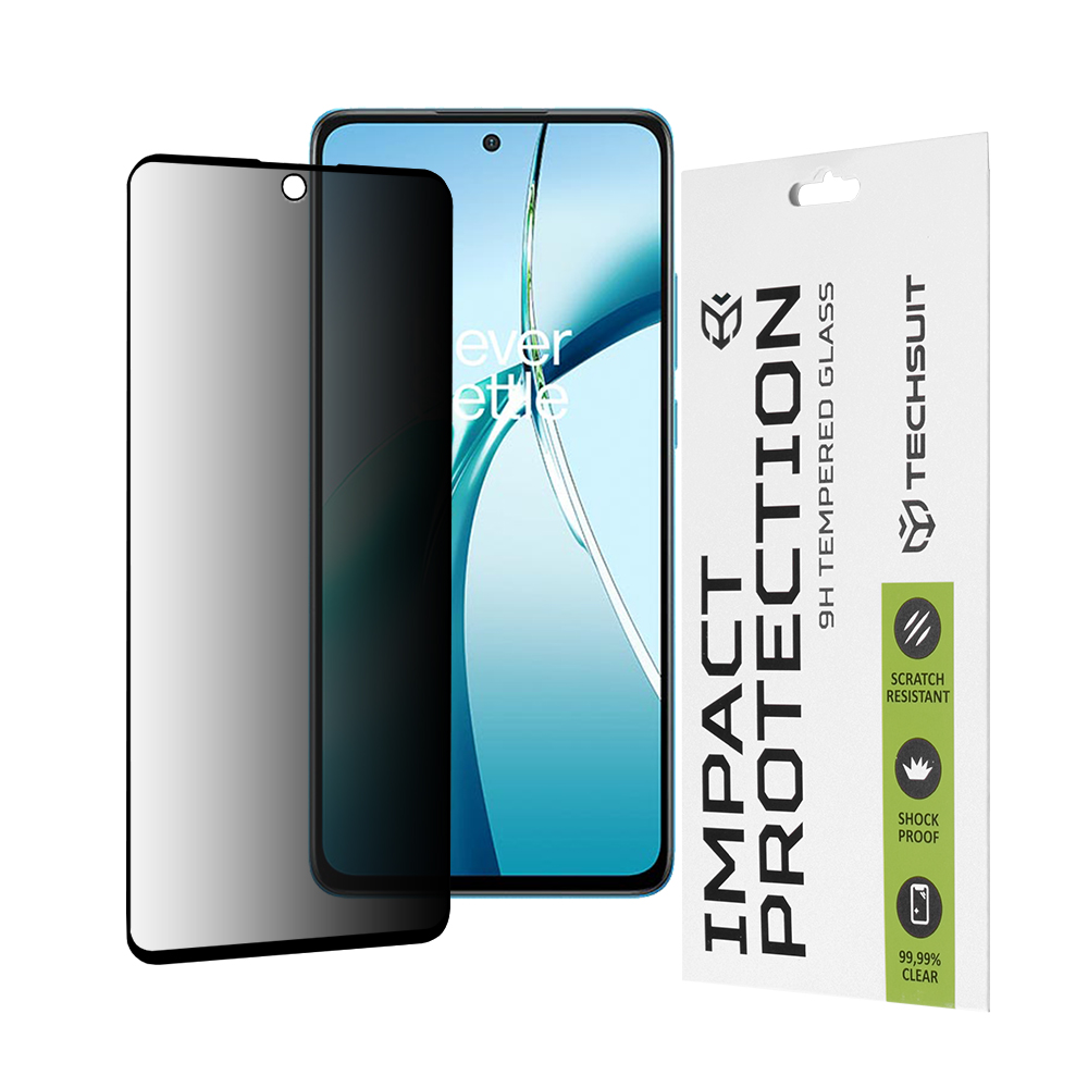 OnePlus North CE4 Lite - Techsuit 111D Privacy Full Glue - Черен