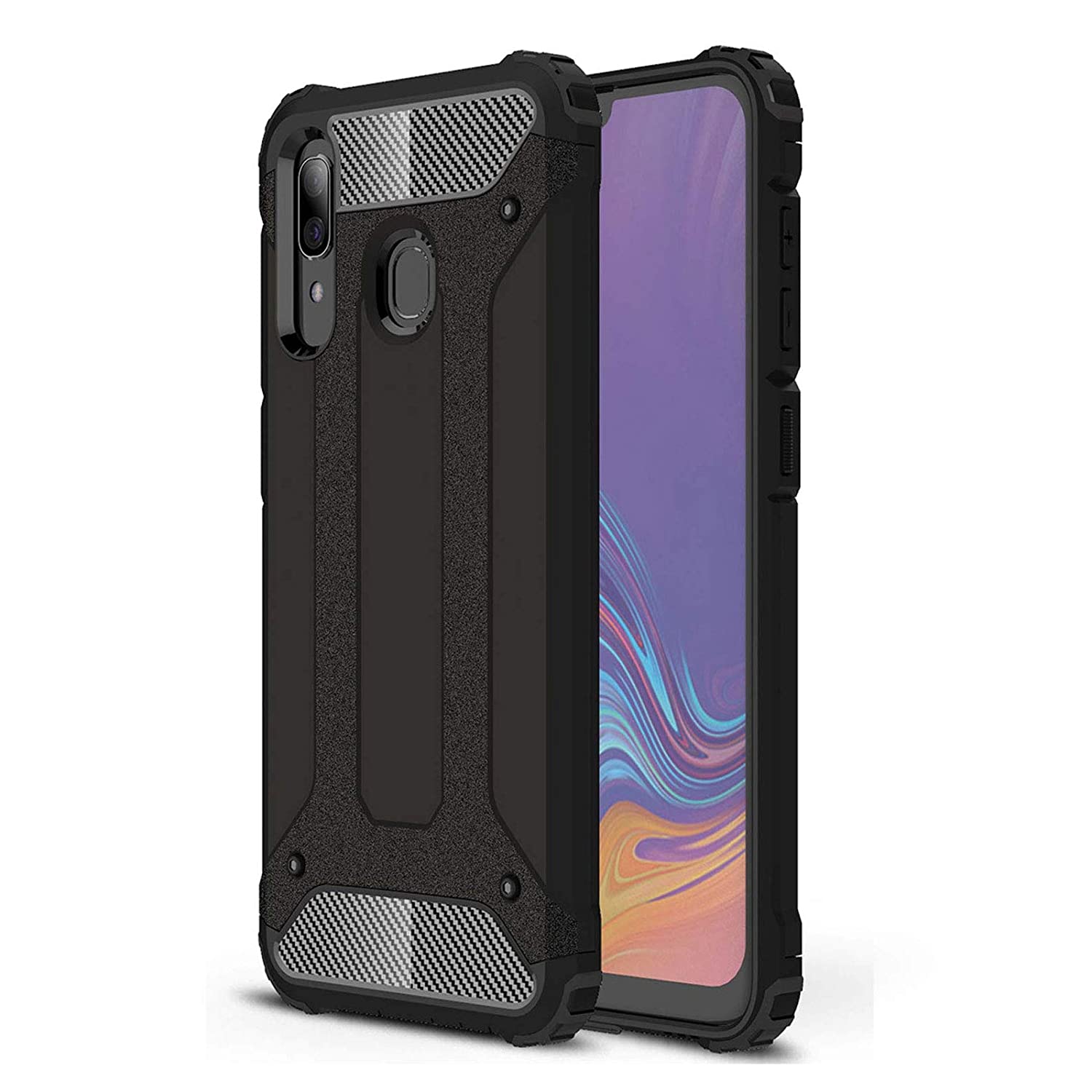 Калъф за Samsung Galaxy A20e - Techsuit Hybrid Armor - Черен