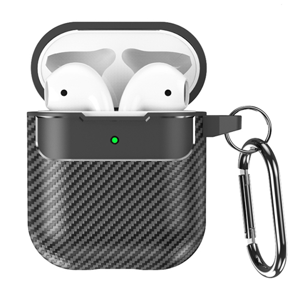 Калъф за AirPods 1/2 - Techsuit CarbonFiber - Черен