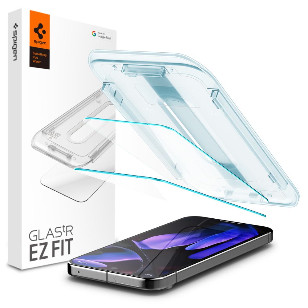 Калъф за Google Pixel 9 / 9 Pro / 10 / 10 Pro (комплект 2) - Spigen Glas.tR EZ FIT (AGL08442) - Прозрачен