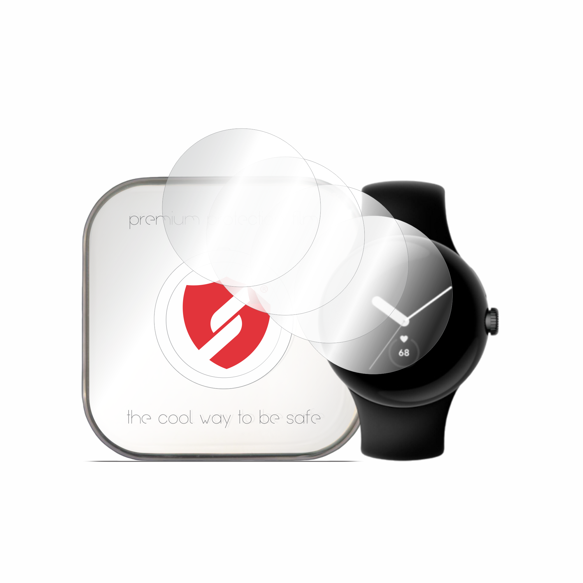 [4x Pack] Първокласно регенерируемо покритие Google Pixel Watch / Watch 2 - Smart Protection Classic - Прозрачен