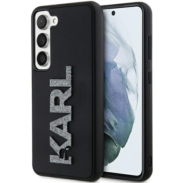 Калъф за Samsung Galaxy S24 - Karl Lagerfeld 3D Design (KLHCHCS24S3DMBKCKCK) - Гумено блестящо лого