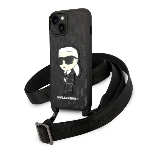 Калъф за IPhone 14 Plus - Karl Lagerfeld Hardcase Monogram (KLHCP14MSTKMK) - Ikonik Patch