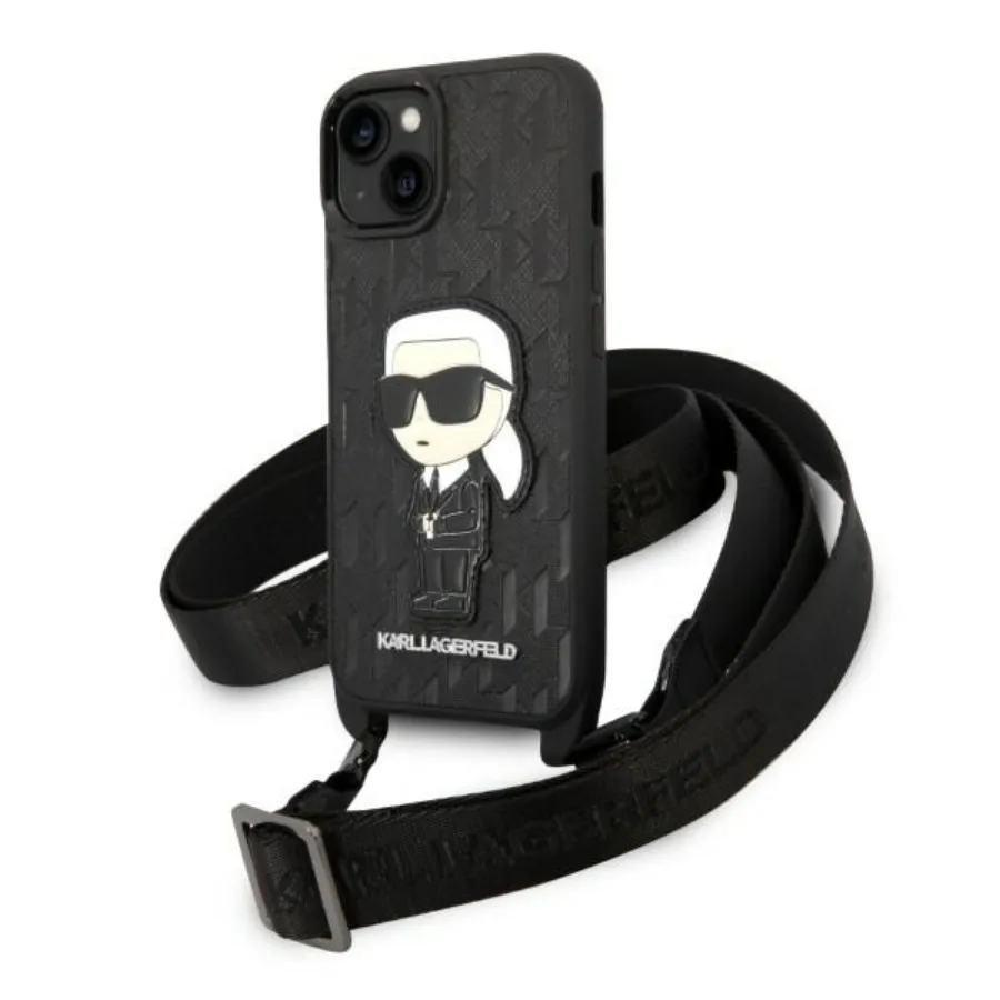 Калъф за IPhone 14 Plus - Karl Lagerfeld Hardcase Monogram (KLHCP14MSTKMK) - Ikonik Patch