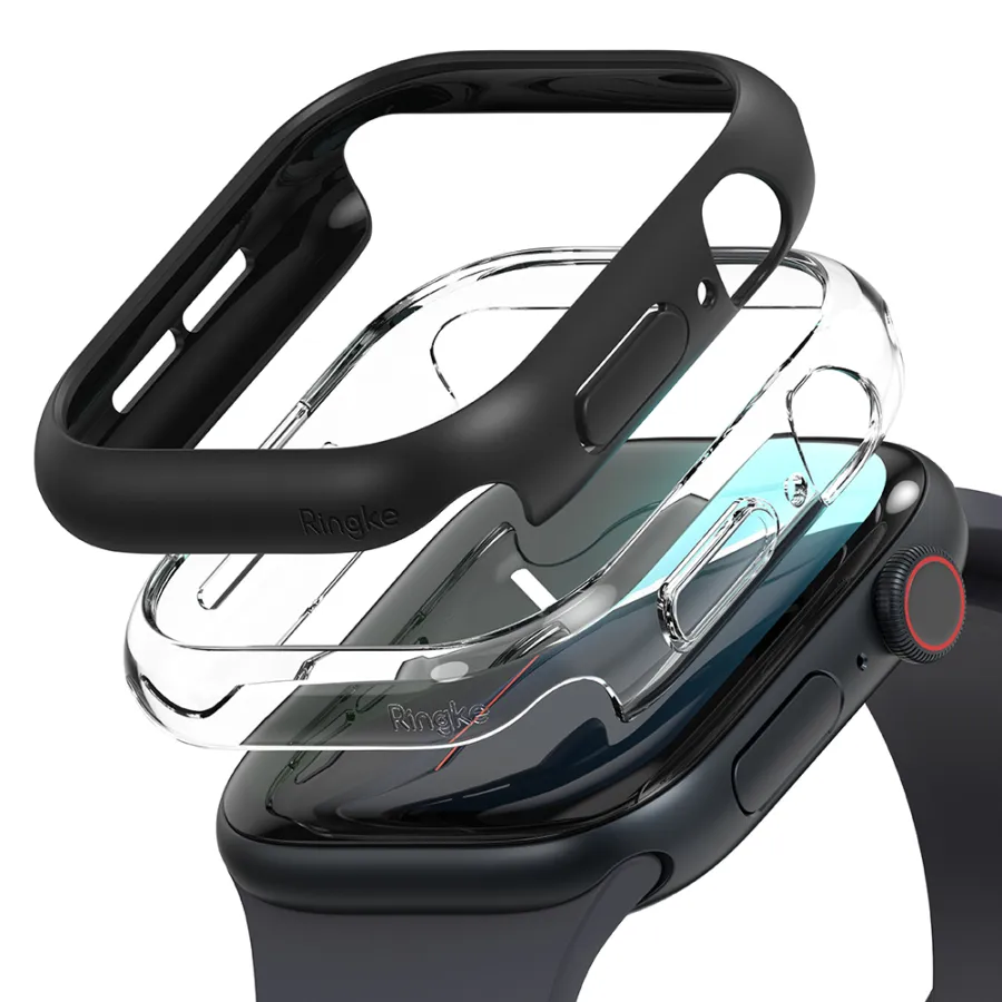 Калъф за Apple Watch 10 46mm / Watch 11 46mm (комплект 2) - Ringke Slim - Прозрачен / Matte Черен