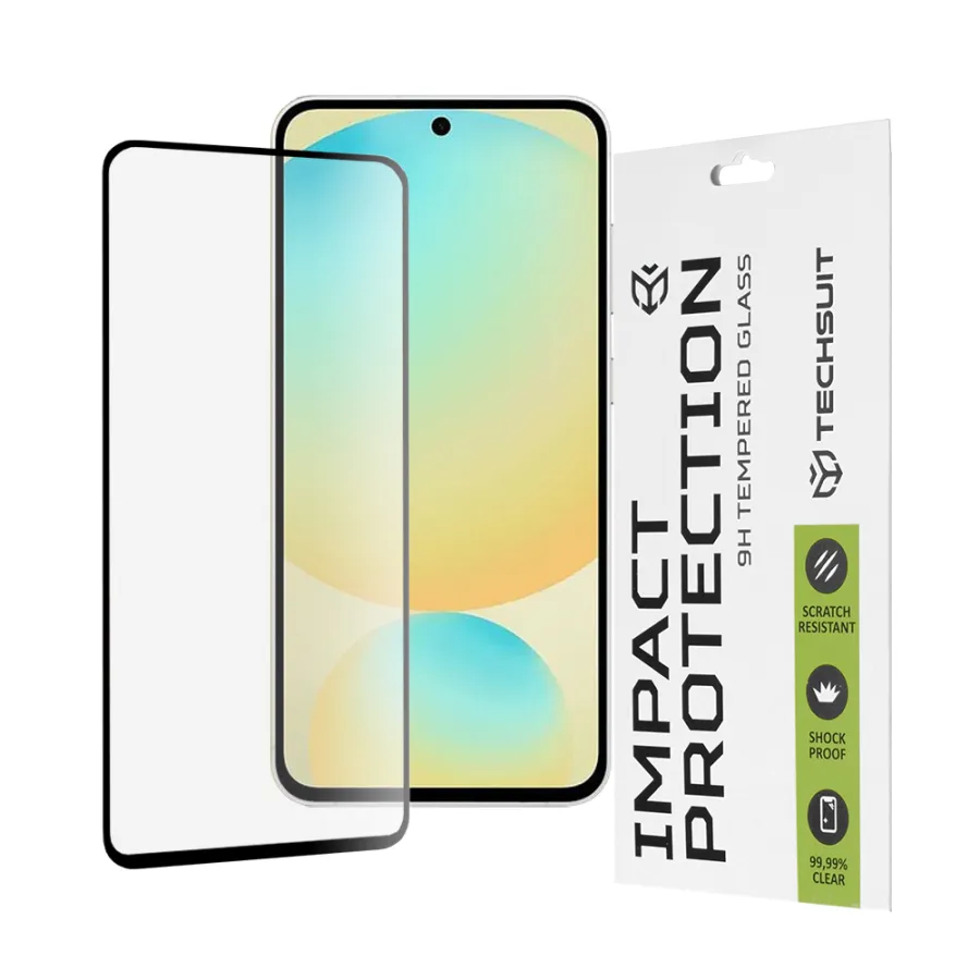 Samsung Galaxy S24 FE - Techsuit 111D Full Cover / Full Glue Glass - Черен