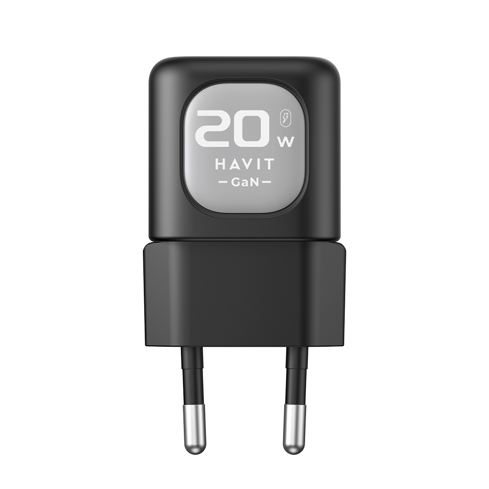 Батерия за 20W USB Type-C - Havit (UC220 EU) - Черен/Сив
