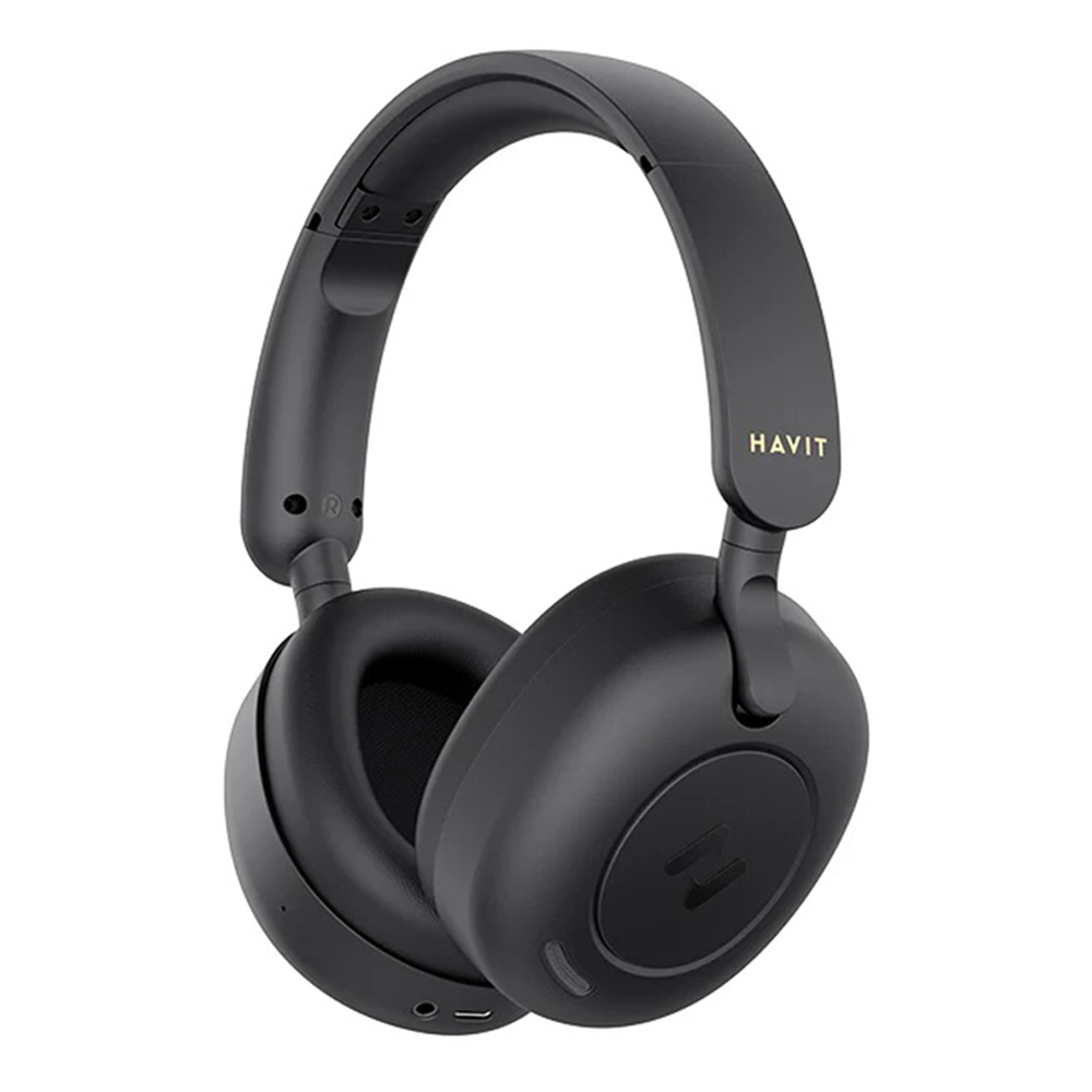 Bluetooth 5.3 безжични слушалки, хибридни ANC, 700mAh, USB-C- Havit (H655BT) - черни
