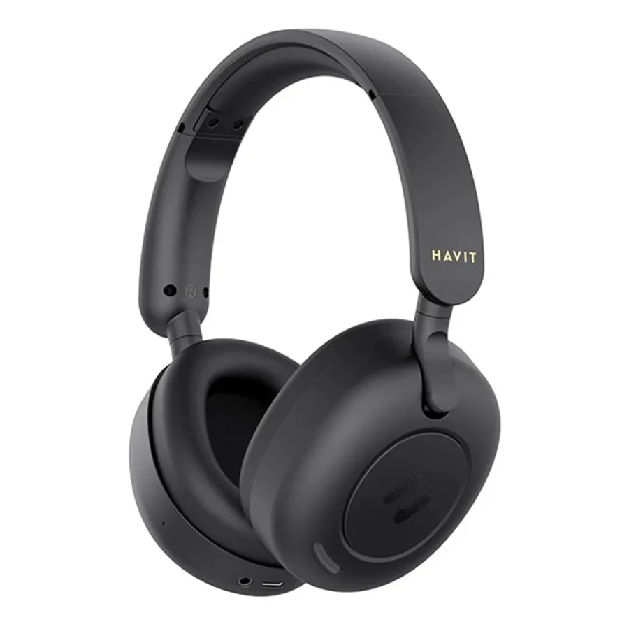 Bluetooth 5.3 безжични слушалки, хибридни ANC, 700mAh, USB-C- Havit (H655BT) - черни