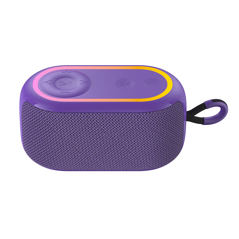Преносим високоговорител Bluetooth 5.3, RGB светлини, IPX5, TWS, TF, USB, FM, AUX - Havit (SK809BT) - Лилав