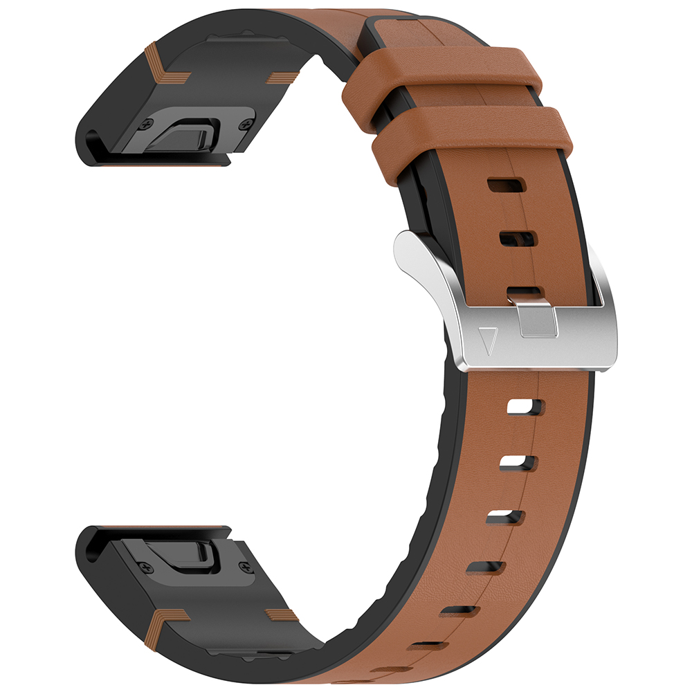Каишка за Garmin Fenix 5/5 Plus 6/6 Pro/7/Forerunner 935/945/970/Approach S60 - Techsuit Каишка за часовник QuickFit 22 мм (W071) - Кафяв