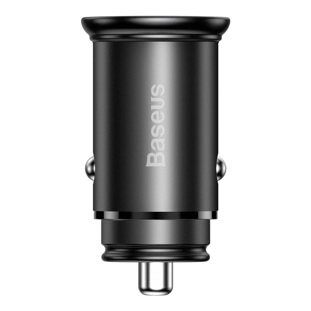 Зарядно за кола Type-C, USB, 30W, Multi Protocol - Baseus Circular Metal (CCALL-BS01) - Черно