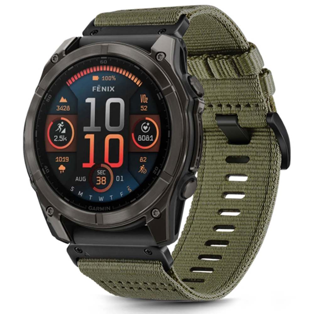 Каишка за Garmin Fenix 3/3 HR/5X/5X Plus/6X/6X Pro/7X/7X Pro Solar - Techsuit Каишка за часовник QuickFit 26mm (W070) - Camo Зелен