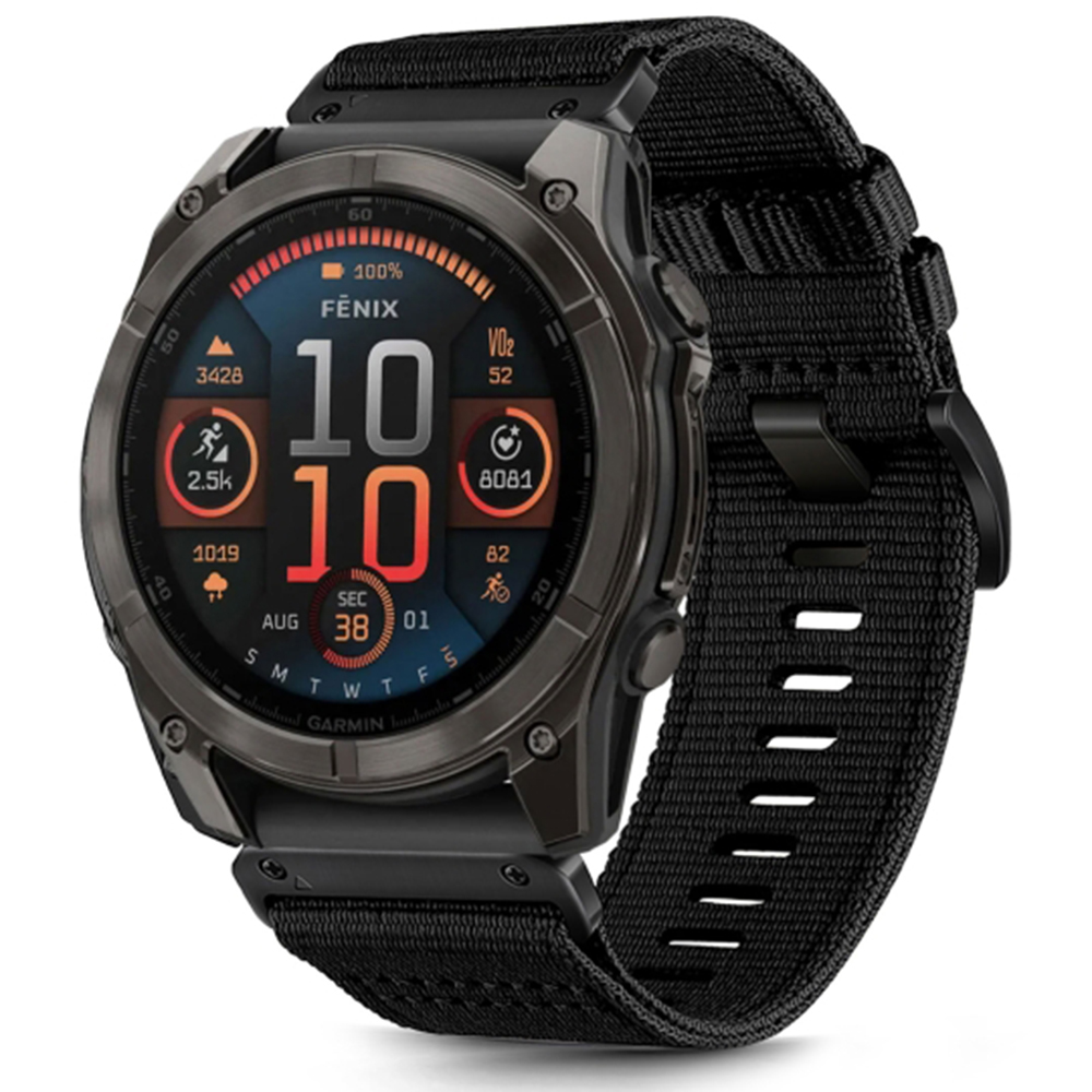 Каишка за Garmin Fenix 5/5 Plus 6/6 Pro/7/Forerunner 945/970/Approach S60 - Techsuit Каишка за часовник QuickFit 22 мм (W070) - Обсидианово черно