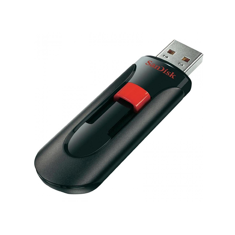 Memory Stick 128GB, USB 2.0 - SanDisk (SDCZ60-128G-B35) - черен / червен