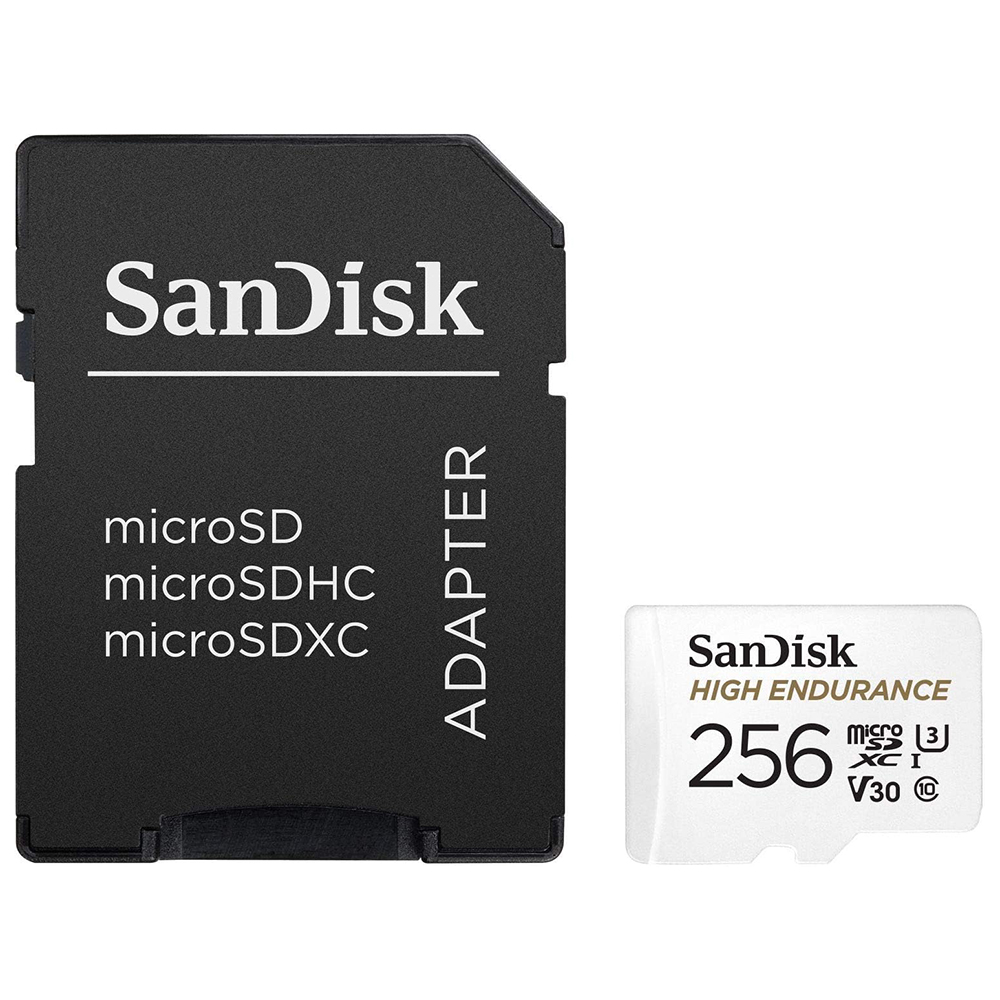 Карта с памет, 256GB, Micro SDXC - SanDisk High Endurance (SDSQQNR-256G-GN6IA) - бяла