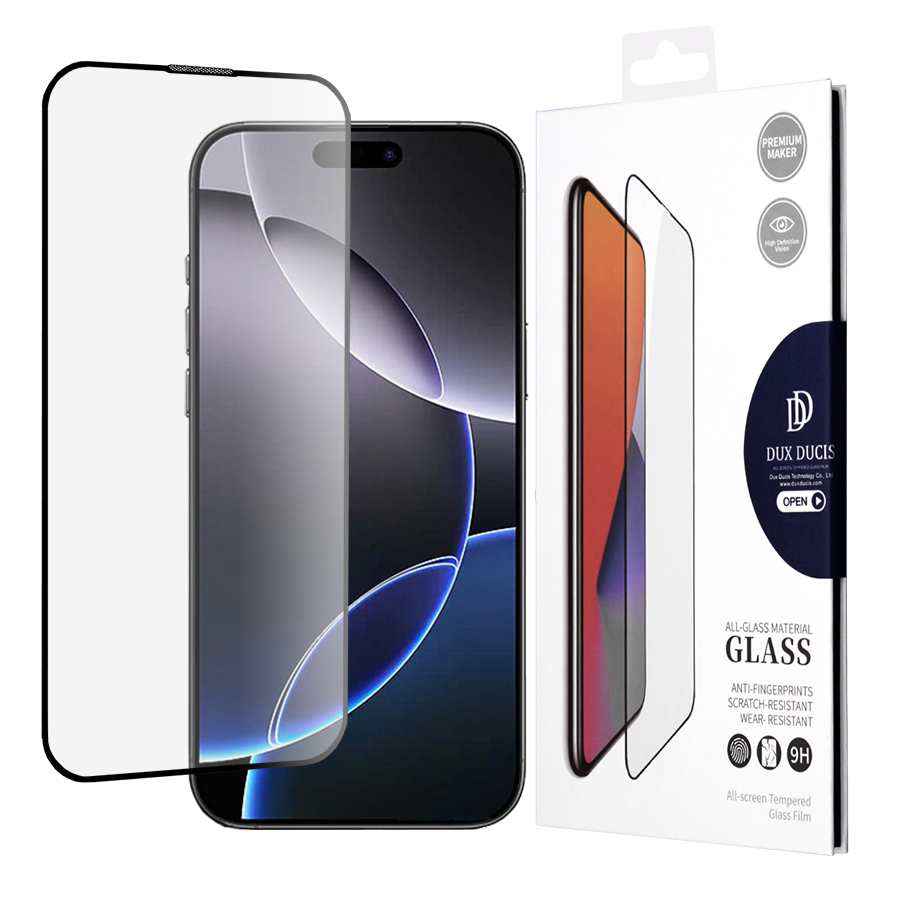 Калъф за iPhone 16 Pro Max - Dux Ducis Tempered Glass - Черен