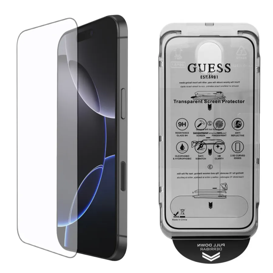 Калъф за iPhone 16 Pro Max - Guess Classic 2.5D Outline (GUTGP16XBOKGCIT) - Черен