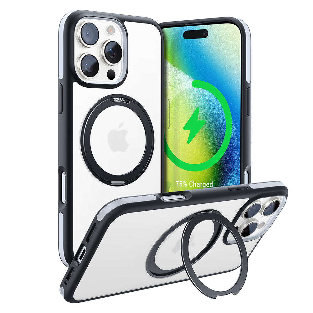 Калъф за iPhone 16 Pro Max - Torras Ostand R Fusion Fusion MagSafe Series - Черен