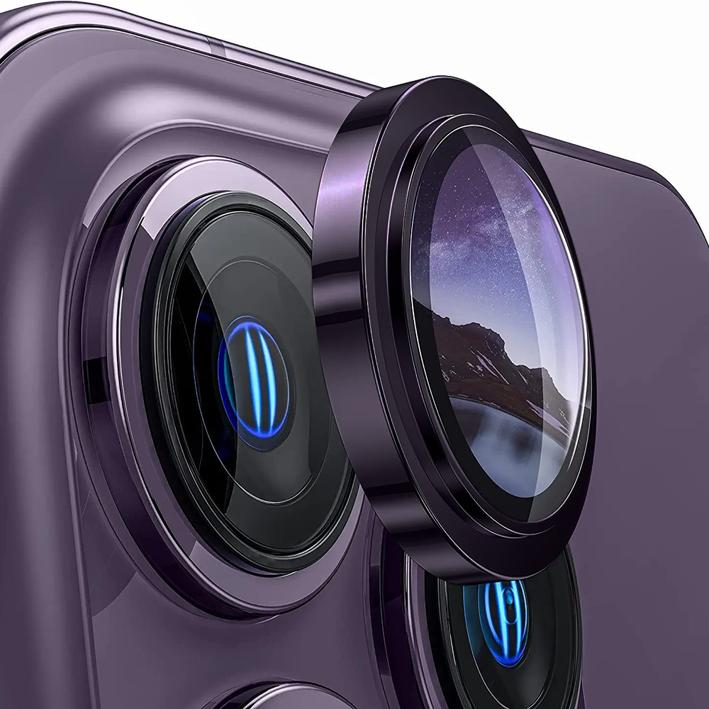 Калъф за iPhone 14 Pro / iPhone 14 Pro Max - Lito S+ Camera Glass Protector - Deep Лилав
