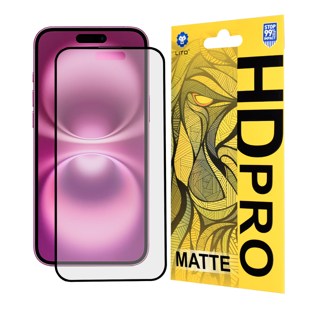 Калъф за iPhone 16 Plus - Lito HD Pro Matte - Черен