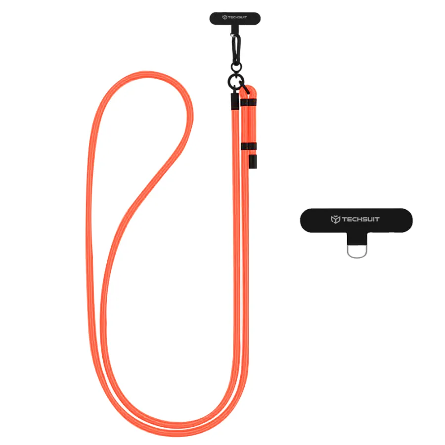 Връзка за мобилен телефон - Techsuit Rope Crossbody Strap (RCS1-81) - Sunset Оранжев