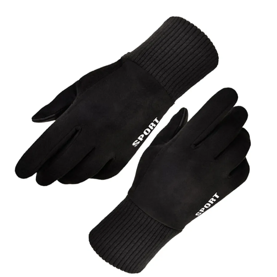 Manusi Touchscreen - Techsuit Suede (ST0009) - Черен
