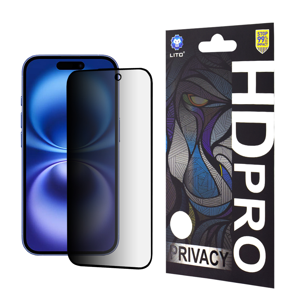 Калъф за iPhone 16 - Lito HD Pro Privacy - Черен