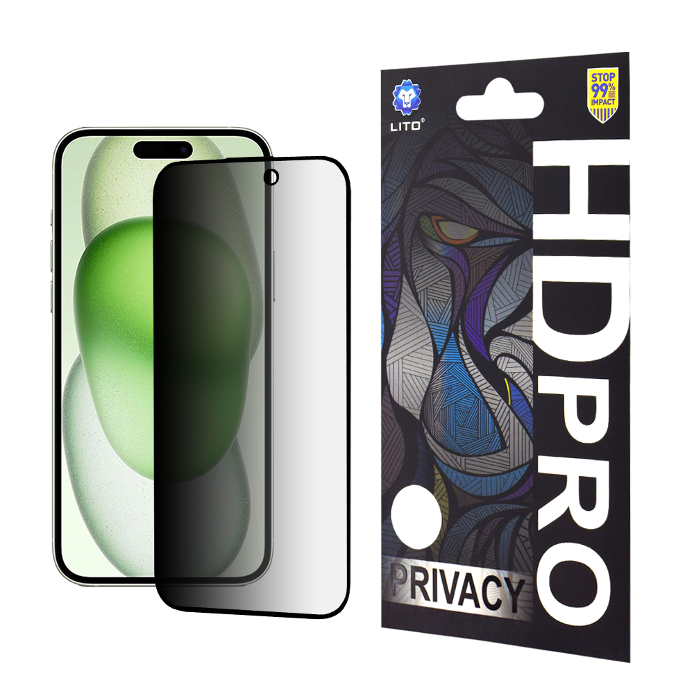 Калъф за iPhone 15 Plus - Lito HD PRO Privacy - Черен