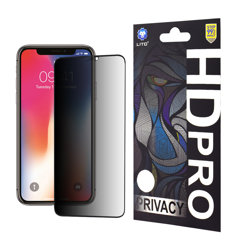 Калъф за iPhone X / iPhone XS / iPhone 11 Pro - Lito HD Pro Pro Privacy - Черен