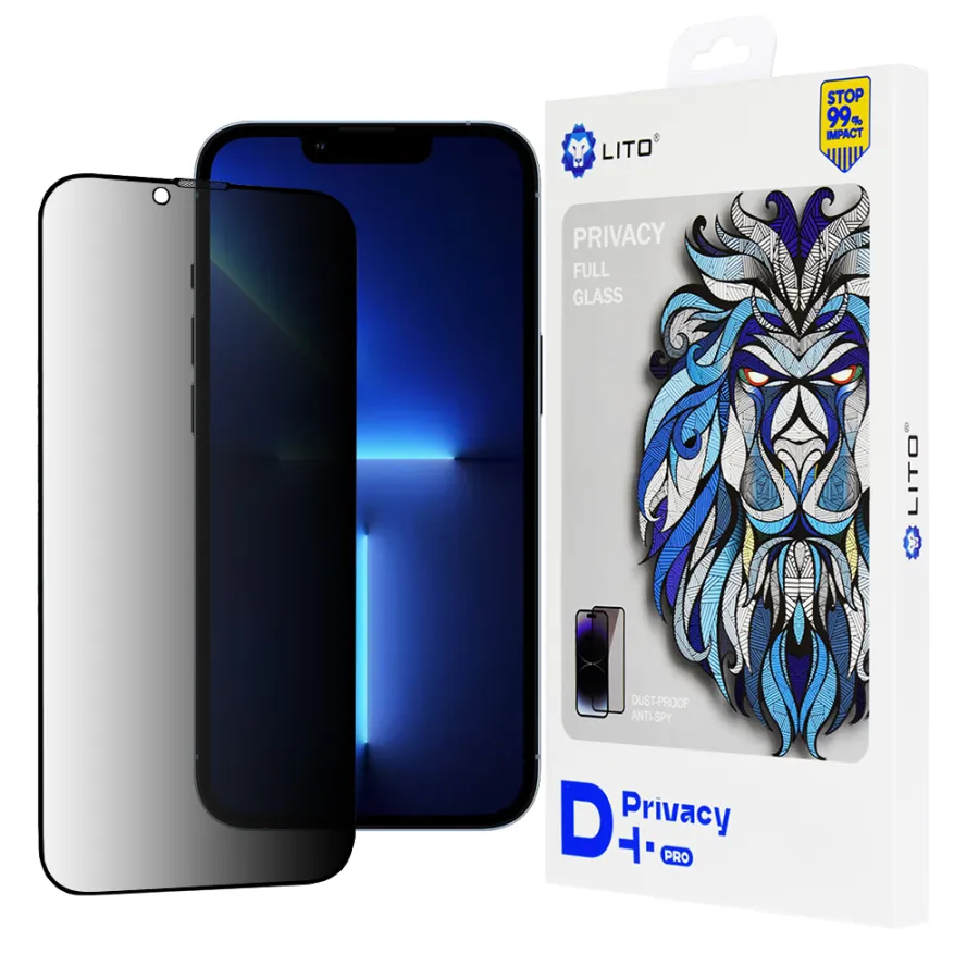 Калъф за iPhone 13 Pro Max / iPhone 14 Plus - Lito D+ Pro Privacy - Черен