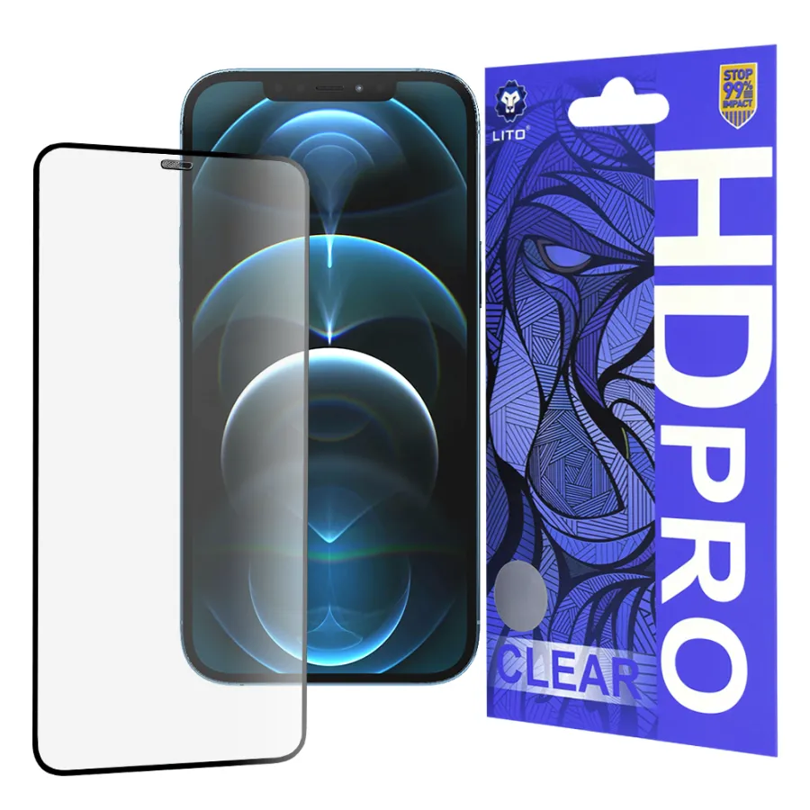 Калъф за iPhone 12 Pro Max - Lito HD Pro Прозрачен - Черен