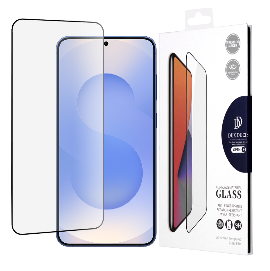 Капак за Samsung Galaxy S25 - Dux Ducis Tempered Glass - Черен