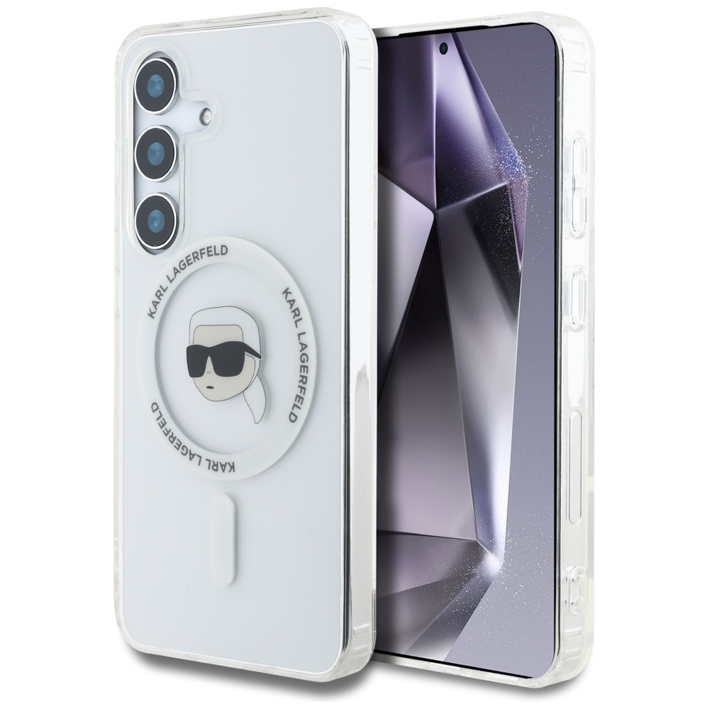 Калъф за Samsung Galaxy S25 - Karl Lagerfeld IML MagSafe (KLHMS25SHLSKIH) - Karl`s Head