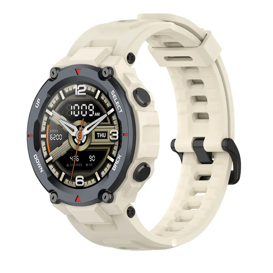 Каишка за Amazfit T-Rex / T-Rex Pro - Techsuit Каишка за часовник (W067) - кремаво бяло