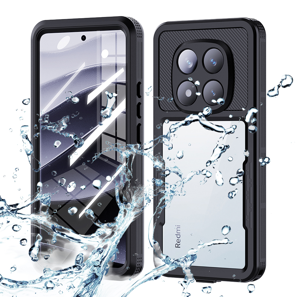Калъф за Xiaomi Redmi Note 14 Pro 5G / Poco X7 - ShellBox Waterproof IP68 Case - Черен