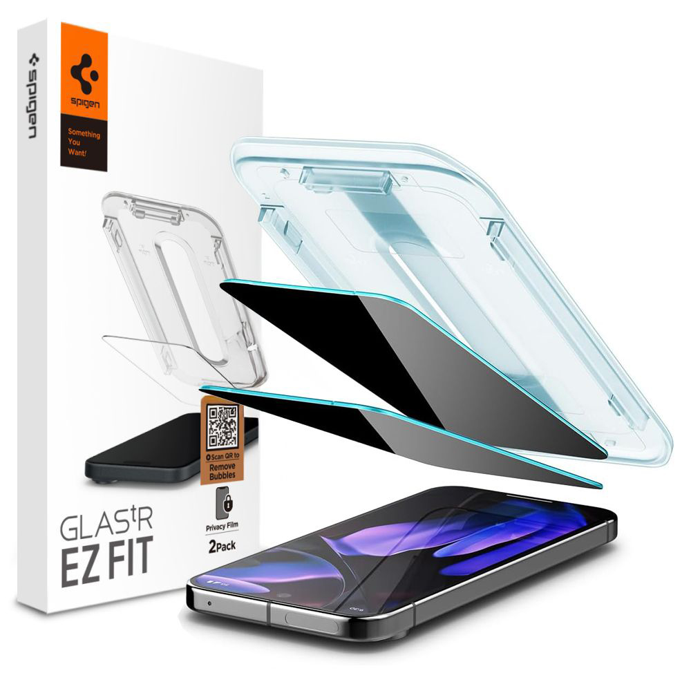 Капак за Google Pixel 9 / 9 Pro (комплект 2) - Spigen Glas.tR EZ FIT (AGL09312) - Поверителност