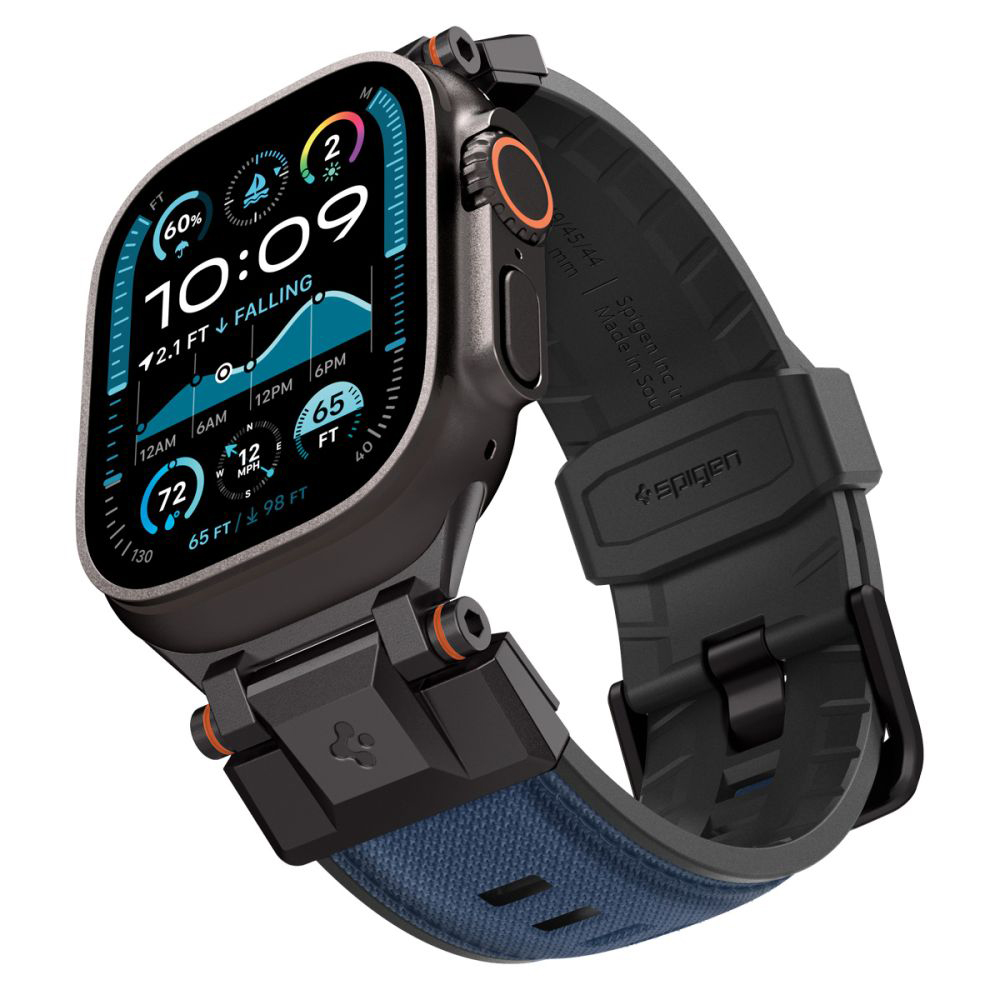 Каишка за Apple Watch 1/2/3/3/4/4/5/5/5/6/6/7/8/7/8/9/9/10/11/SE/SE 2/SE 3/ Ultra/Ultra 2/Ultra 3 (42/44/44/45/46/49/49mm) - Spigen DuraPro Armor (AMP09103) - Тъмносин Син