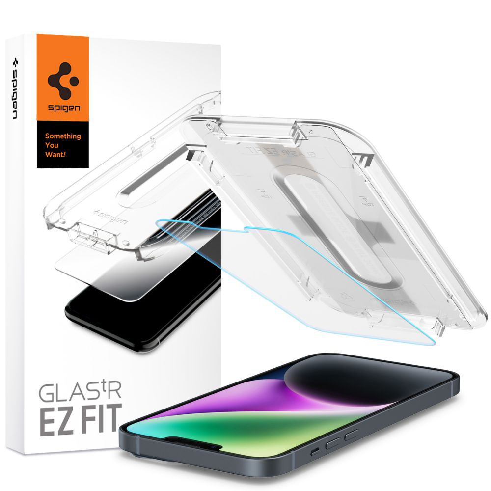 Калъф за iPhone 13 / iPhone 13 Pro / iPhone 14 / iPhone 16e / iPhone 17e - Spigen Glas.tR EZ FIT (AGL03724) - Прозрачен